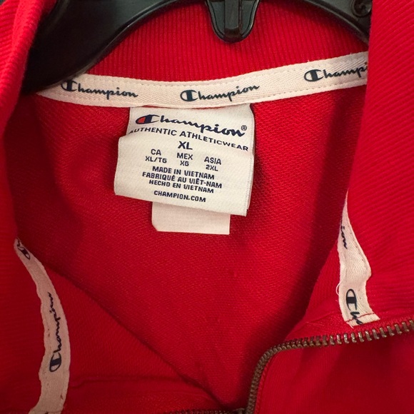 Champion Red Athletic Quarter-Zip Pullover - Picture 2 of 3